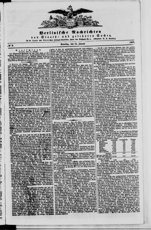 Berlinische Nachrichten von Staats- und gelehrten Sachen vom 11.01.1857