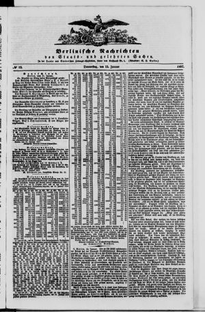 Berlinische Nachrichten von Staats- und gelehrten Sachen vom 15.01.1857