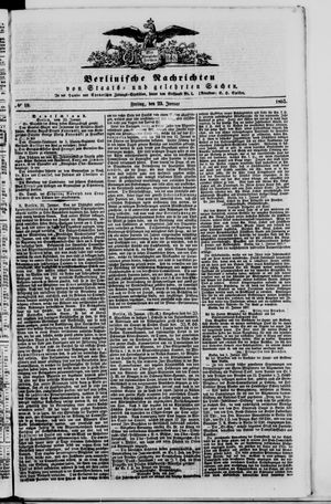 Berlinische Nachrichten von Staats- und gelehrten Sachen on Jan 23, 1857