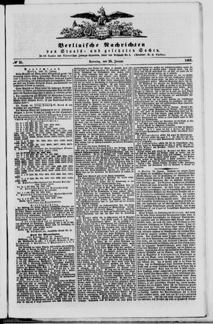 Berlinische Nachrichten von Staats- und gelehrten Sachen vom 25.01.1857