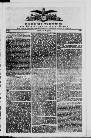 Berlinische Nachrichten von Staats- und gelehrten Sachen vom 30.01.1857