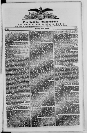 Berlinische Nachrichten von Staats- und gelehrten Sachen on Feb 1, 1857