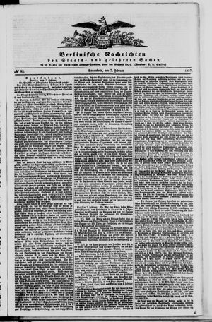Berlinische Nachrichten von Staats- und gelehrten Sachen vom 07.02.1857