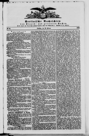 Berlinische Nachrichten von Staats- und gelehrten Sachen vom 10.02.1857