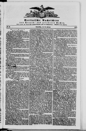 Berlinische Nachrichten von Staats- und gelehrten Sachen vom 12.02.1857