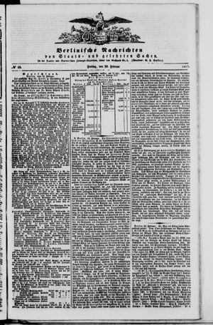 Berlinische Nachrichten von Staats- und gelehrten Sachen vom 20.02.1857