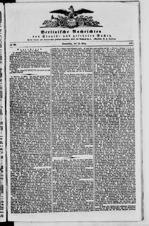 Berlinische Nachrichten von Staats- und gelehrten Sachen vom 12.03.1857