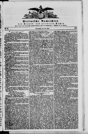 Berlinische Nachrichten von Staats- und gelehrten Sachen vom 14.03.1857