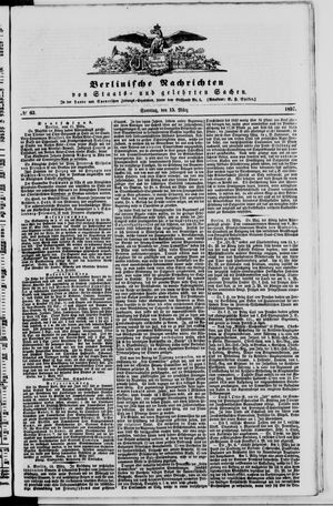 Berlinische Nachrichten von Staats- und gelehrten Sachen vom 15.03.1857