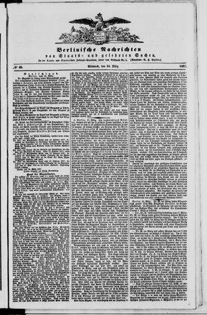 Berlinische Nachrichten von Staats- und gelehrten Sachen vom 18.03.1857