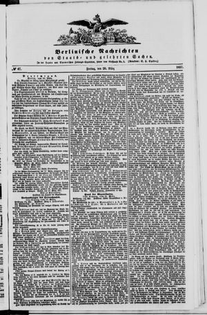 Berlinische Nachrichten von Staats- und gelehrten Sachen vom 20.03.1857