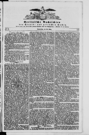 Berlinische Nachrichten von Staats- und gelehrten Sachen vom 26.03.1857
