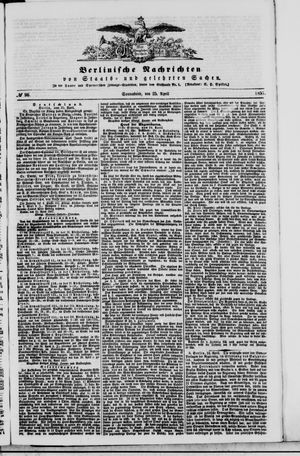 Berlinische Nachrichten von Staats- und gelehrten Sachen vom 25.04.1857