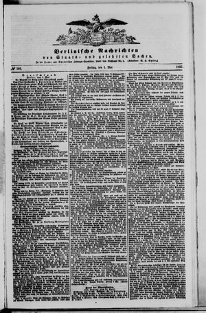 Berlinische Nachrichten von Staats- und gelehrten Sachen on May 1, 1857