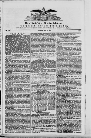 Berlinische Nachrichten von Staats- und gelehrten Sachen on May 13, 1857