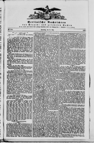 Berlinische Nachrichten von Staats- und gelehrten Sachen vom 17.05.1857