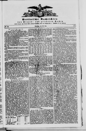 Berlinische Nachrichten von Staats- und gelehrten Sachen vom 19.05.1857