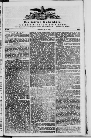 Berlinische Nachrichten von Staats- und gelehrten Sachen vom 28.05.1857