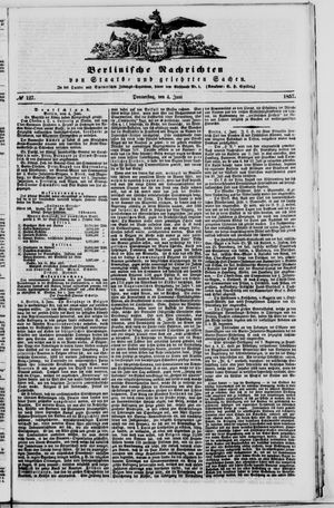 Berlinische Nachrichten von Staats- und gelehrten Sachen on Jun 4, 1857