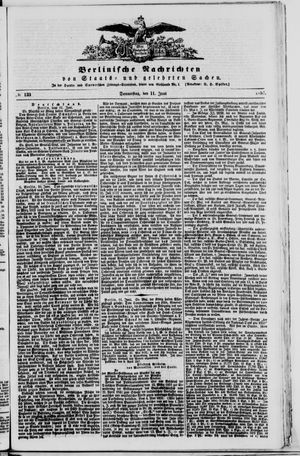 Berlinische Nachrichten von Staats- und gelehrten Sachen vom 11.06.1857