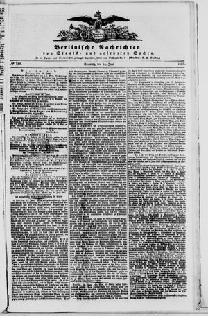 Berlinische Nachrichten von Staats- und gelehrten Sachen vom 14.06.1857