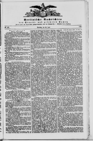 Berlinische Nachrichten von Staats- und gelehrten Sachen vom 16.06.1857