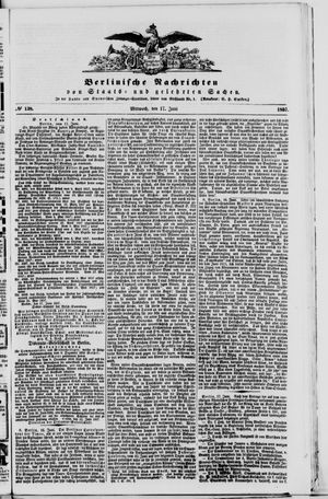 Berlinische Nachrichten von Staats- und gelehrten Sachen vom 17.06.1857
