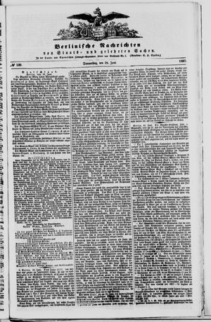 Berlinische Nachrichten von Staats- und gelehrten Sachen vom 18.06.1857