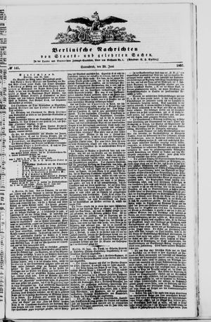 Berlinische Nachrichten von Staats- und gelehrten Sachen vom 20.06.1857