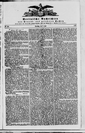 Berlinische Nachrichten von Staats- und gelehrten Sachen vom 07.07.1857
