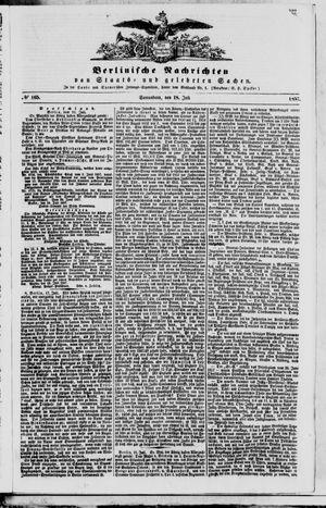Berlinische Nachrichten von Staats- und gelehrten Sachen vom 18.07.1857