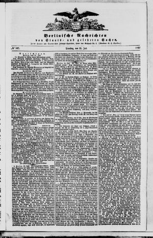 Berlinische Nachrichten von Staats- und gelehrten Sachen vom 21.07.1857