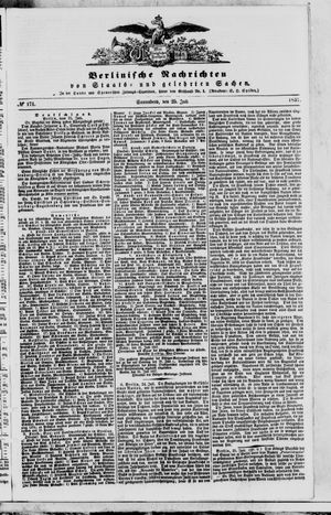 Berlinische Nachrichten von Staats- und gelehrten Sachen vom 25.07.1857