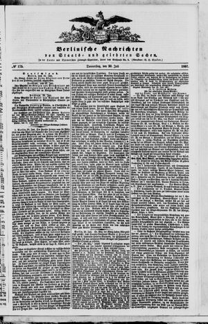 Berlinische Nachrichten von Staats- und gelehrten Sachen vom 30.07.1857