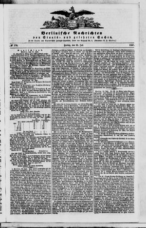 Berlinische Nachrichten von Staats- und gelehrten Sachen vom 31.07.1857
