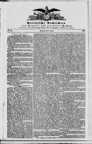 Berlinische Nachrichten von Staats- und gelehrten Sachen on Aug 2, 1857