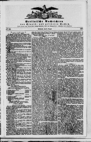 Berlinische Nachrichten von Staats- und gelehrten Sachen vom 05.08.1857