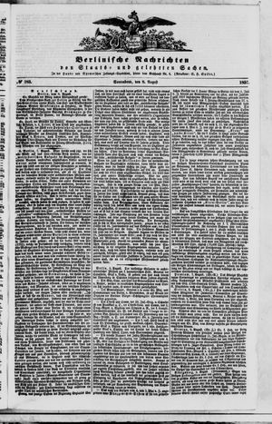 Berlinische Nachrichten von Staats- und gelehrten Sachen vom 08.08.1857