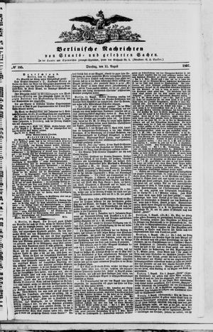 Berlinische Nachrichten von Staats- und gelehrten Sachen vom 11.08.1857