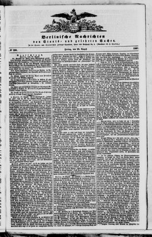 Berlinische Nachrichten von Staats- und gelehrten Sachen vom 28.08.1857