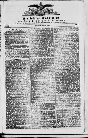 Berlinische Nachrichten von Staats- und gelehrten Sachen vom 29.08.1857