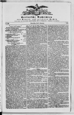 Berlinische Nachrichten von Staats- und gelehrten Sachen vom 03.09.1857