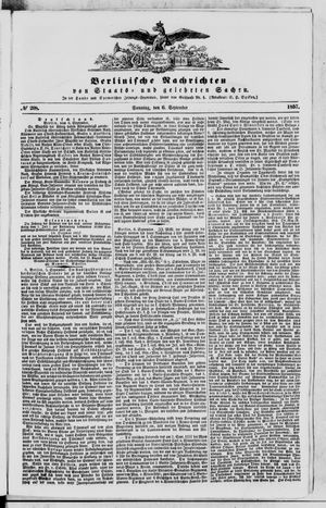 Berlinische Nachrichten von Staats- und gelehrten Sachen vom 06.09.1857