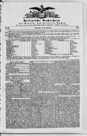 Berlinische Nachrichten von Staats- und gelehrten Sachen vom 24.09.1857