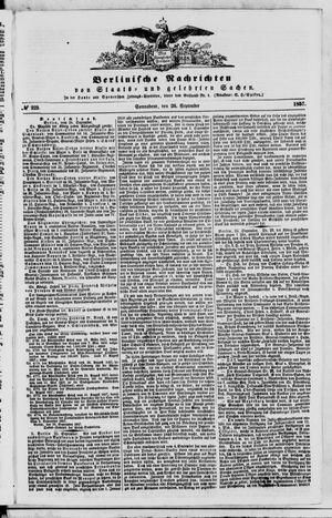 Berlinische Nachrichten von Staats- und gelehrten Sachen vom 26.09.1857