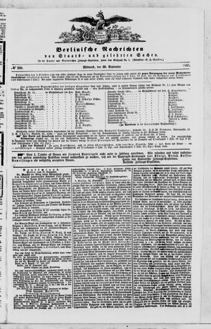 Berlinische Nachrichten von Staats- und gelehrten Sachen vom 30.09.1857