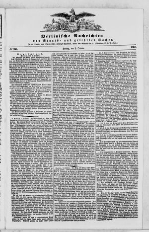 Berlinische Nachrichten von Staats- und gelehrten Sachen on Oct 2, 1857