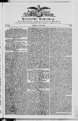 Berlinische Nachrichten von Staats- und gelehrten Sachen vom 18.10.1857