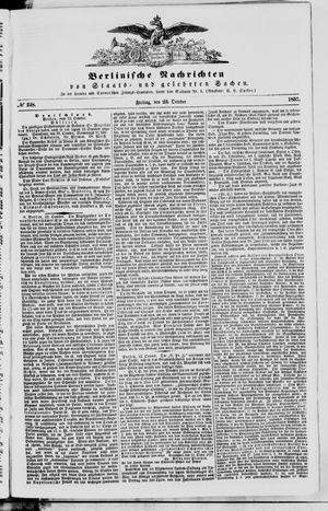 Berlinische Nachrichten von Staats- und gelehrten Sachen vom 23.10.1857