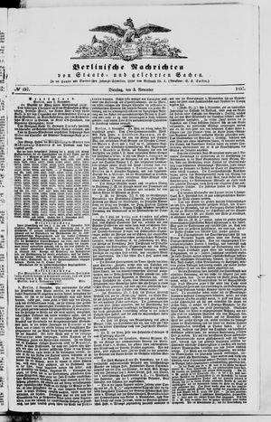 Berlinische Nachrichten von Staats- und gelehrten Sachen on Nov 3, 1857